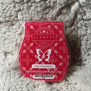 Scentsy Sugared Strawberry Wax Bar - Vibrant Red